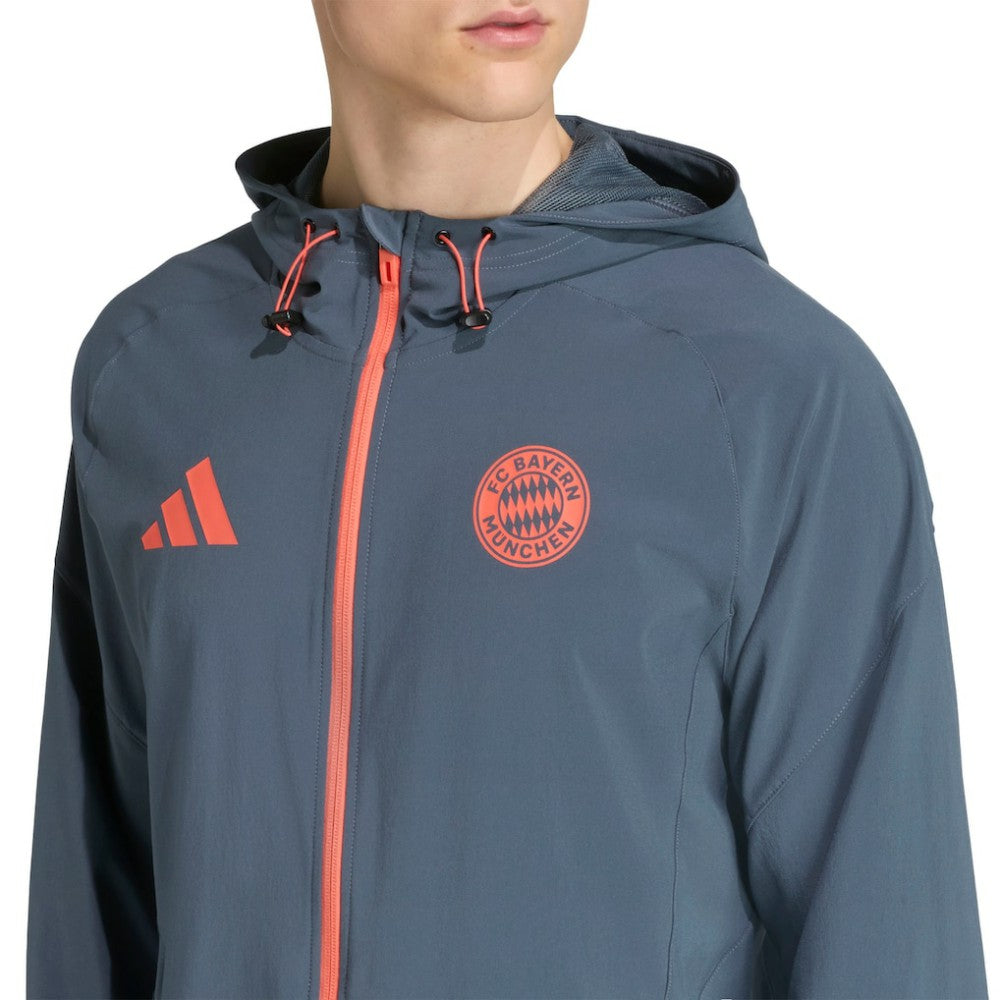 Bayern Munich 2025/26 Tiro Vis Tech Travel Jacket Gray - Adidas sale