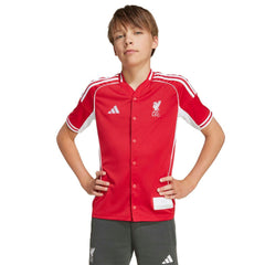 Liverpool Youth Full-Button Baseball Jersey Red - Adidas outlet