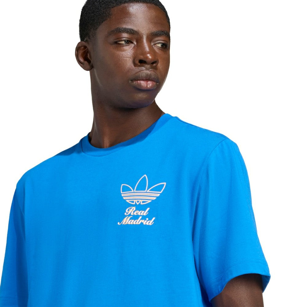 Real Madrid Terrace Icons Collection Graphic T-Shirt Blue - Adidas