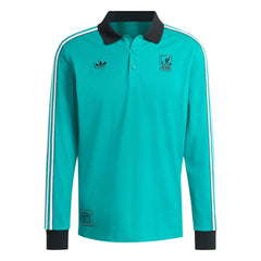 Liverpool Terrace Icons Long Sleeve Polo Green - Adidas
