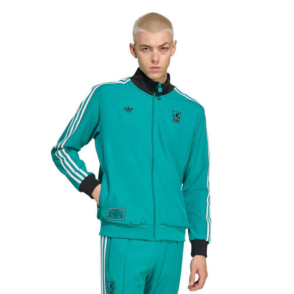 Liverpool Terrace Icons Full-Zip Track Jacket Green - Adidas