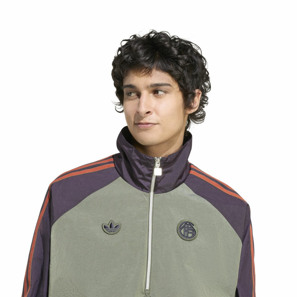 Bayern Munich Terrace Icons Half-Zip Jacket Green - Adidas Discount