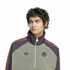 Bayern Munich Terrace Icons Half-Zip Jacket Green - Adidas Discount