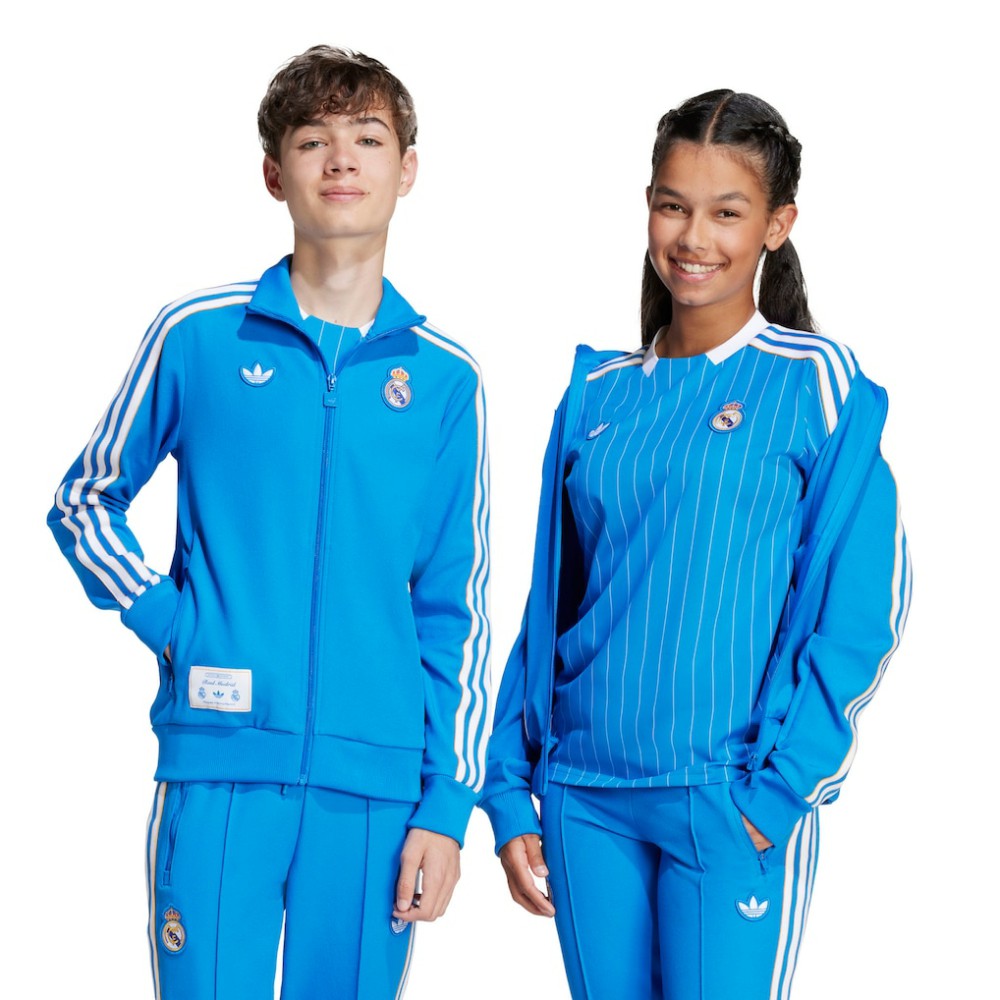 Real Madrid Youth Terrace Icons Full-Zip Track Jacket Blue - Adidas Discount