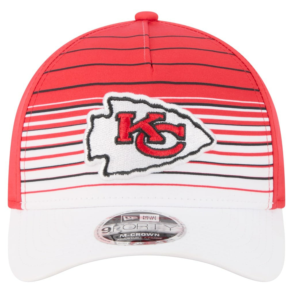 Kansas City Chiefs New Era Adventure Gradient 9FORTY M-Crown A-Frame Adjustable Hat White/Red