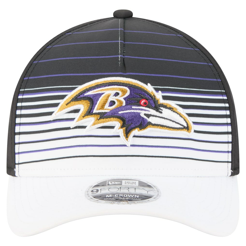Baltimore Ravens New Era Adventure Gradient 9FORTY M-Crown A-Frame Adjustable Hat White/Black