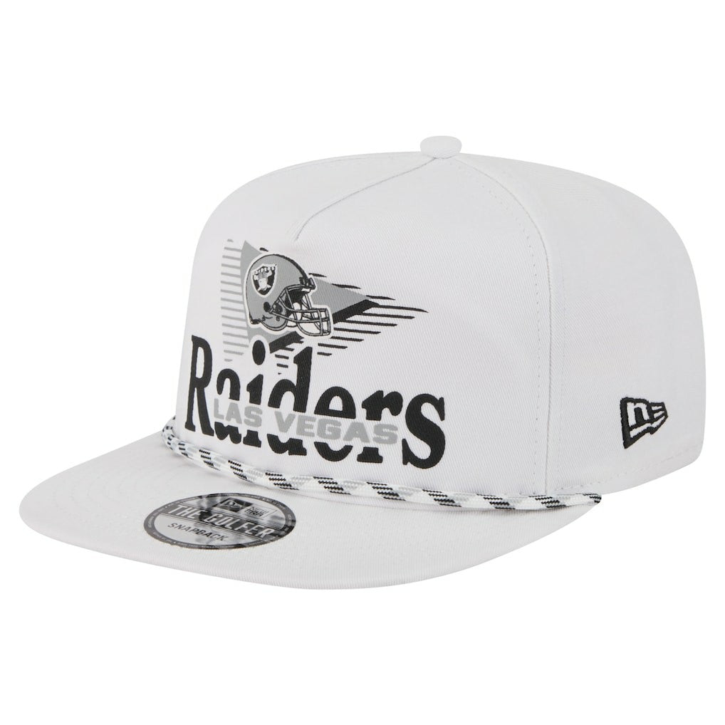 Las Vegas Raiders New Era Collide Golfer Snapback Hat White
