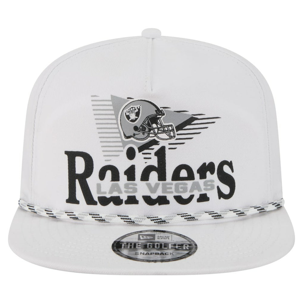 Las Vegas Raiders New Era Collide Golfer Snapback Hat White