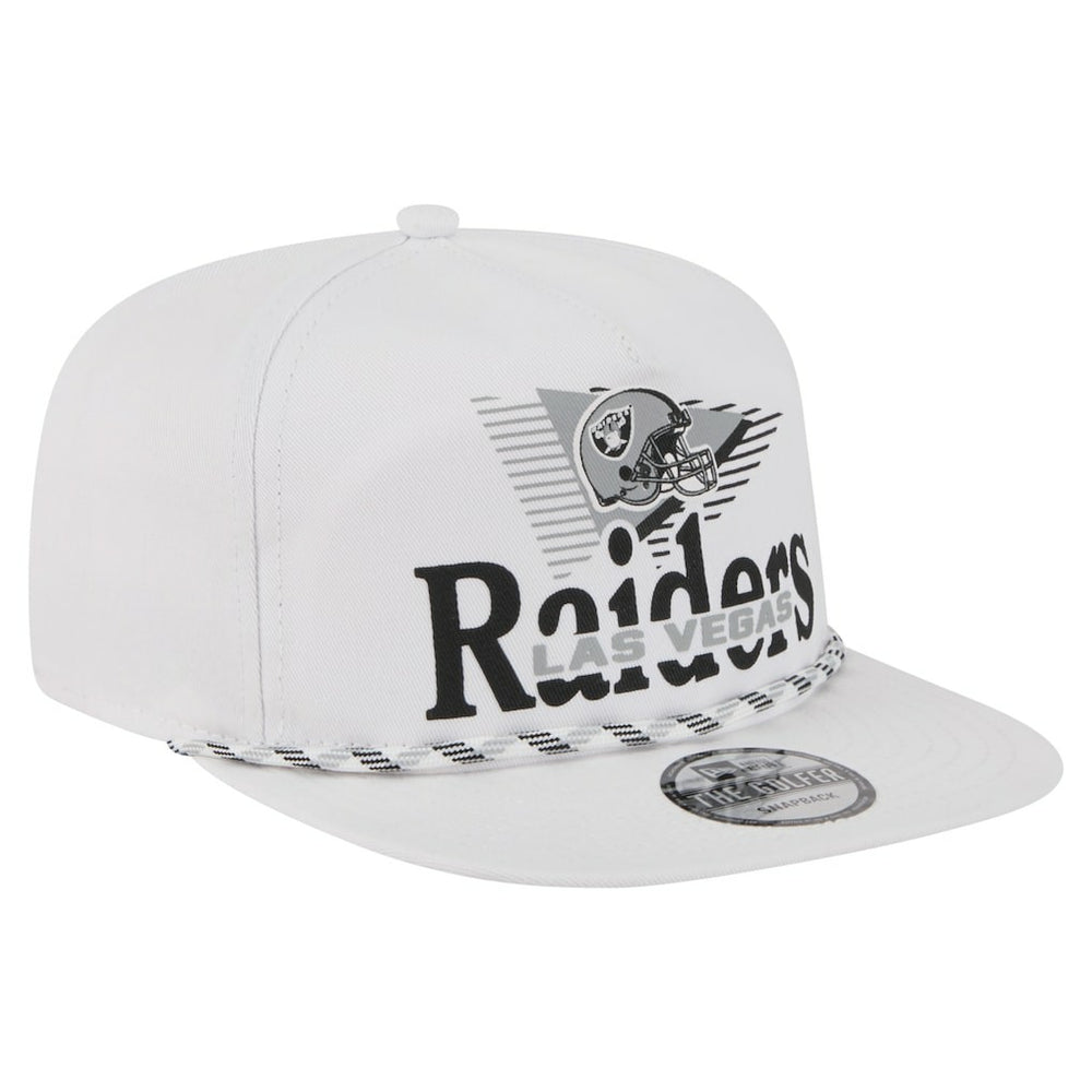 Las Vegas Raiders New Era Collide Golfer Snapback Hat White