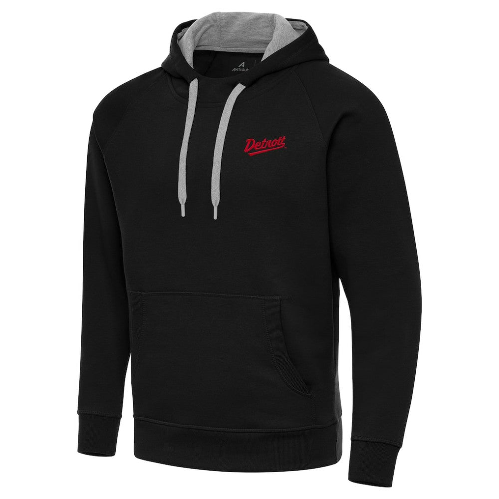 Detroit Red Wings Antigua 2025 NHL Stadium Series Victory Pullover Hoodie - Black - NHL 202455752