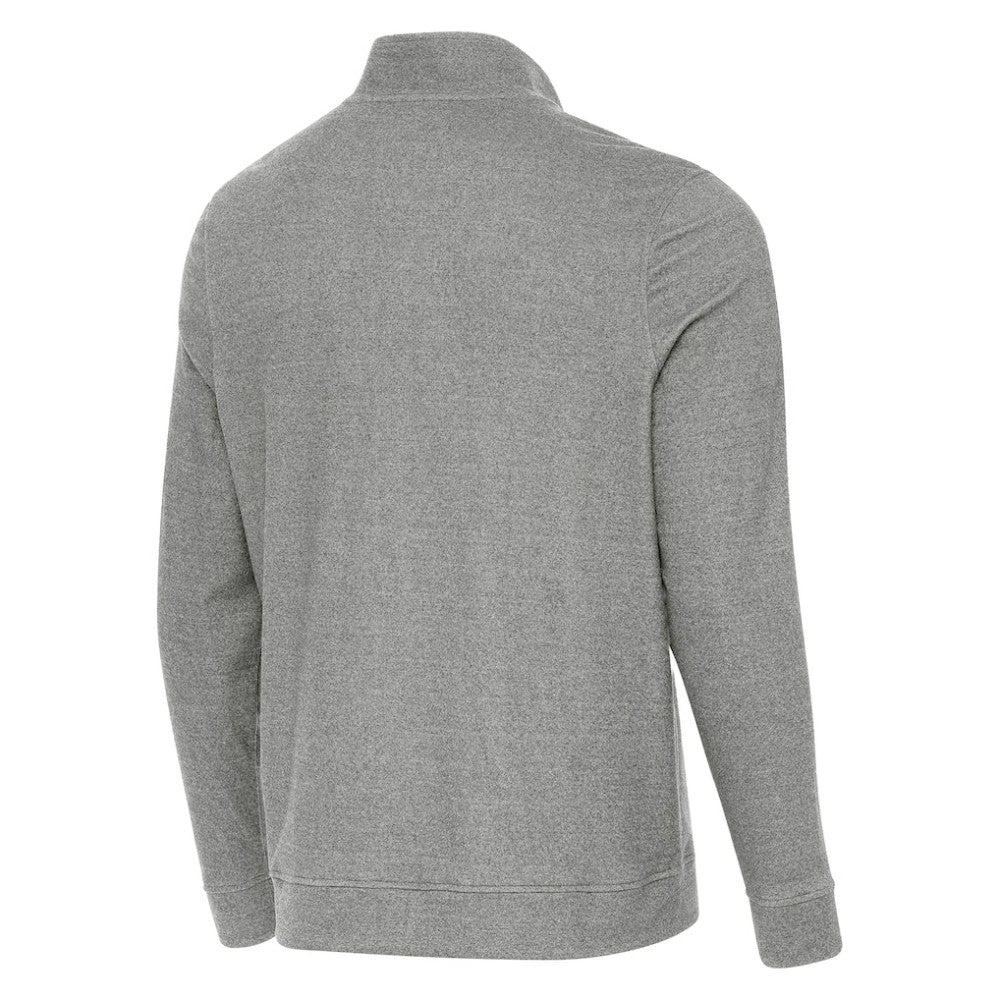 Detroit Red Wings Antigua 2025 NHL Stadium Series Subtle Quarter-Zip Top - Heather Black - NHL 202455776