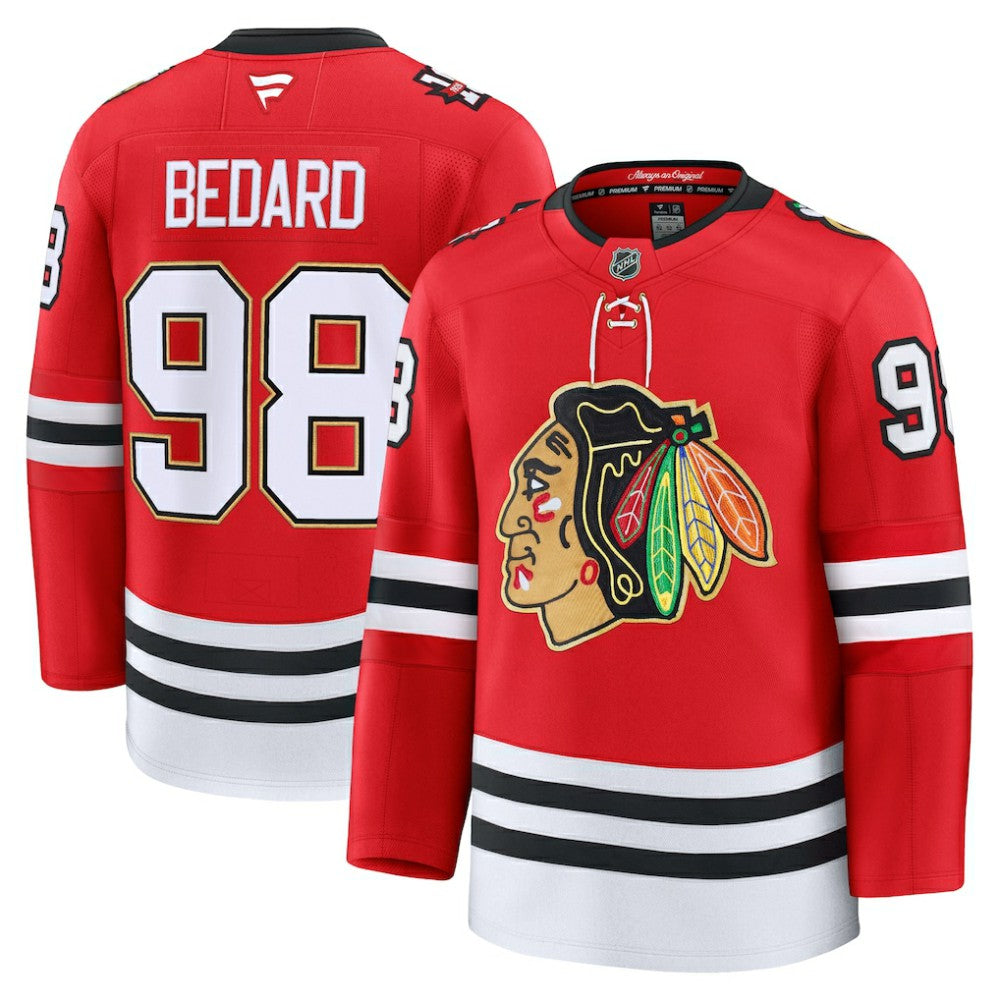 Connor Bedard Chicago Blackhawks Fanatics Centennial Premium Player Jersey - Red - NHL 202458088