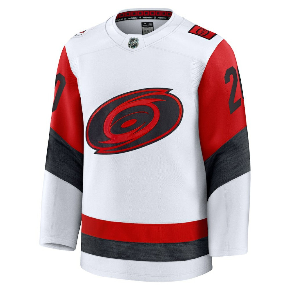 Sebastian Aho Carolina Hurricanes Fanatics Away Premium Jersey - White - NHL 202458110