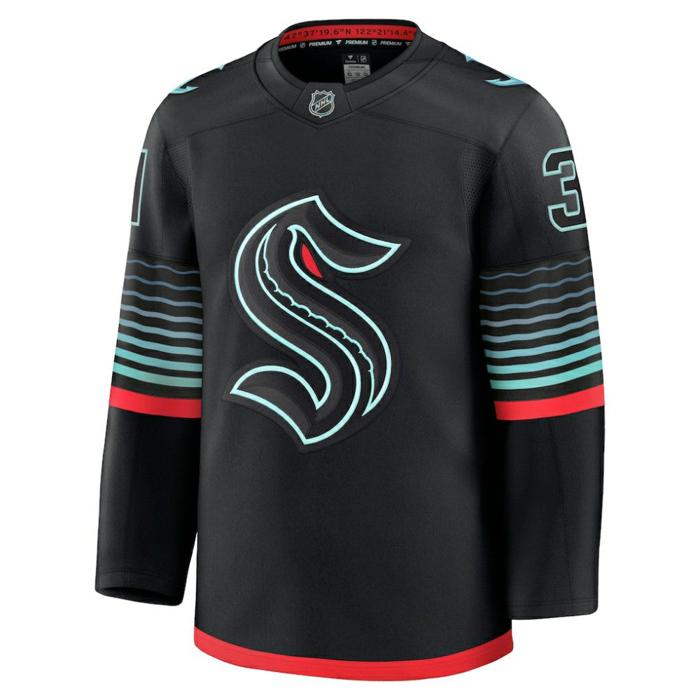 Philipp Grubauer Seattle Kraken Fanatics Alternate Premium Player Jersey - Black - NHL 202458118