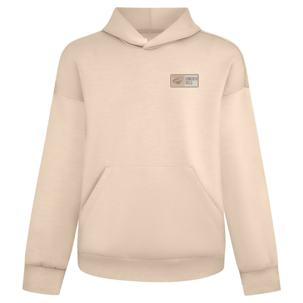 Minnesota Wild Levelwear Luxe Signature Lineage Tri-Blend Pullover Hoodie - Khaki - NHL 202458944