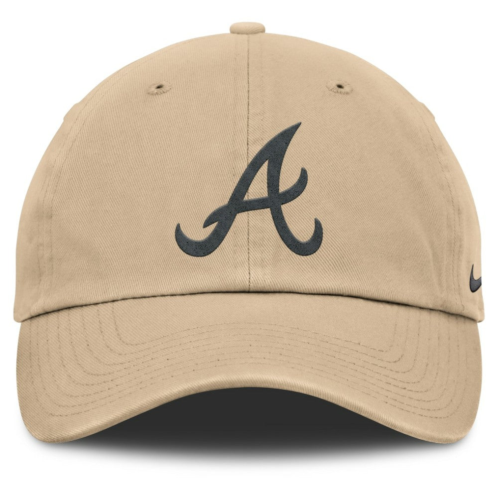 Atlanta Braves Nike Club Adjustable Hat - Khaki - Nike Lifestyle