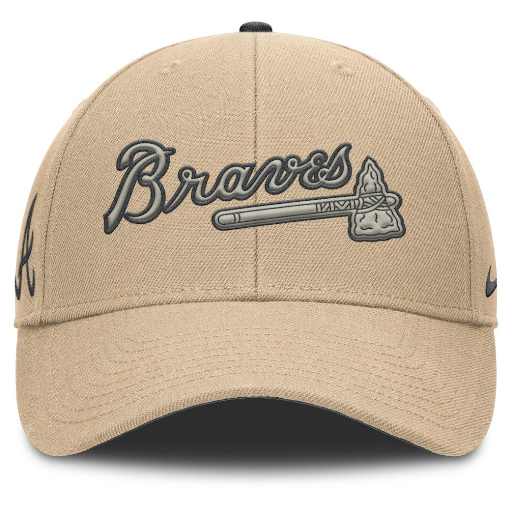 Atlanta Braves Nike Rise Adjustable Hat - Khaki - Nike Online