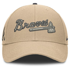Atlanta Braves Nike Rise Adjustable Hat - Khaki - Nike Online