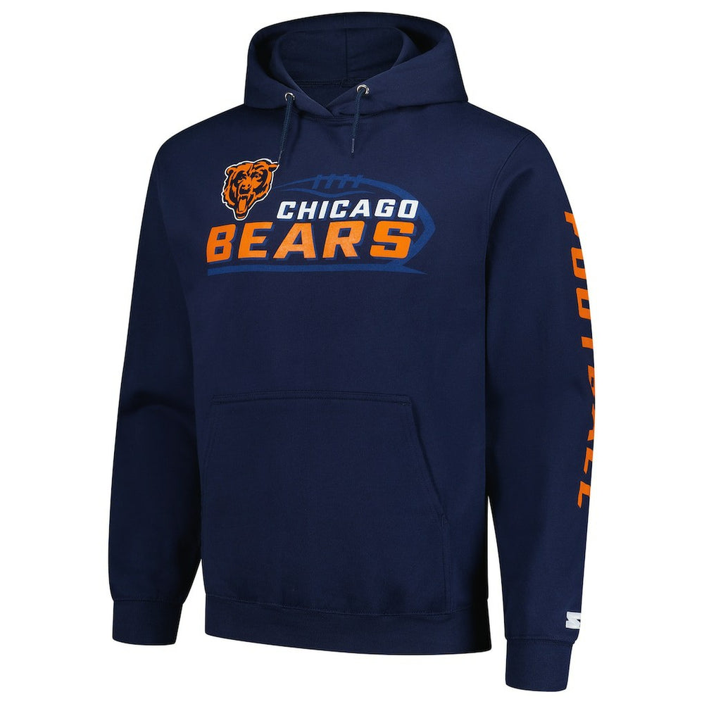 Chicago Bears Starter Vintage Pullover Hoodie Navy