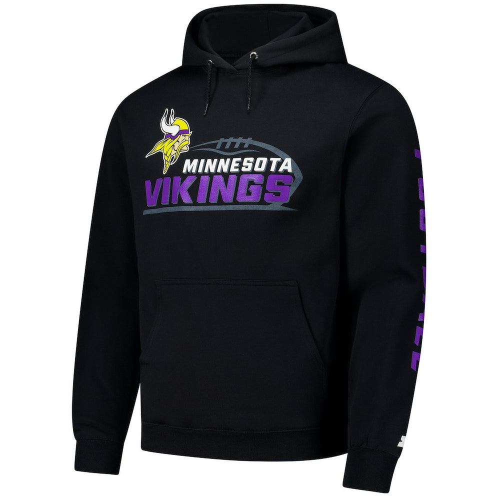Minnesota Vikings Starter Vintage Pullover Hoodie Black