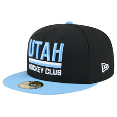 Utah Mammoth New Era Lockup 1st Season 59FIFTY Fitted Hat - Black/Light Blue - NHL 202459352