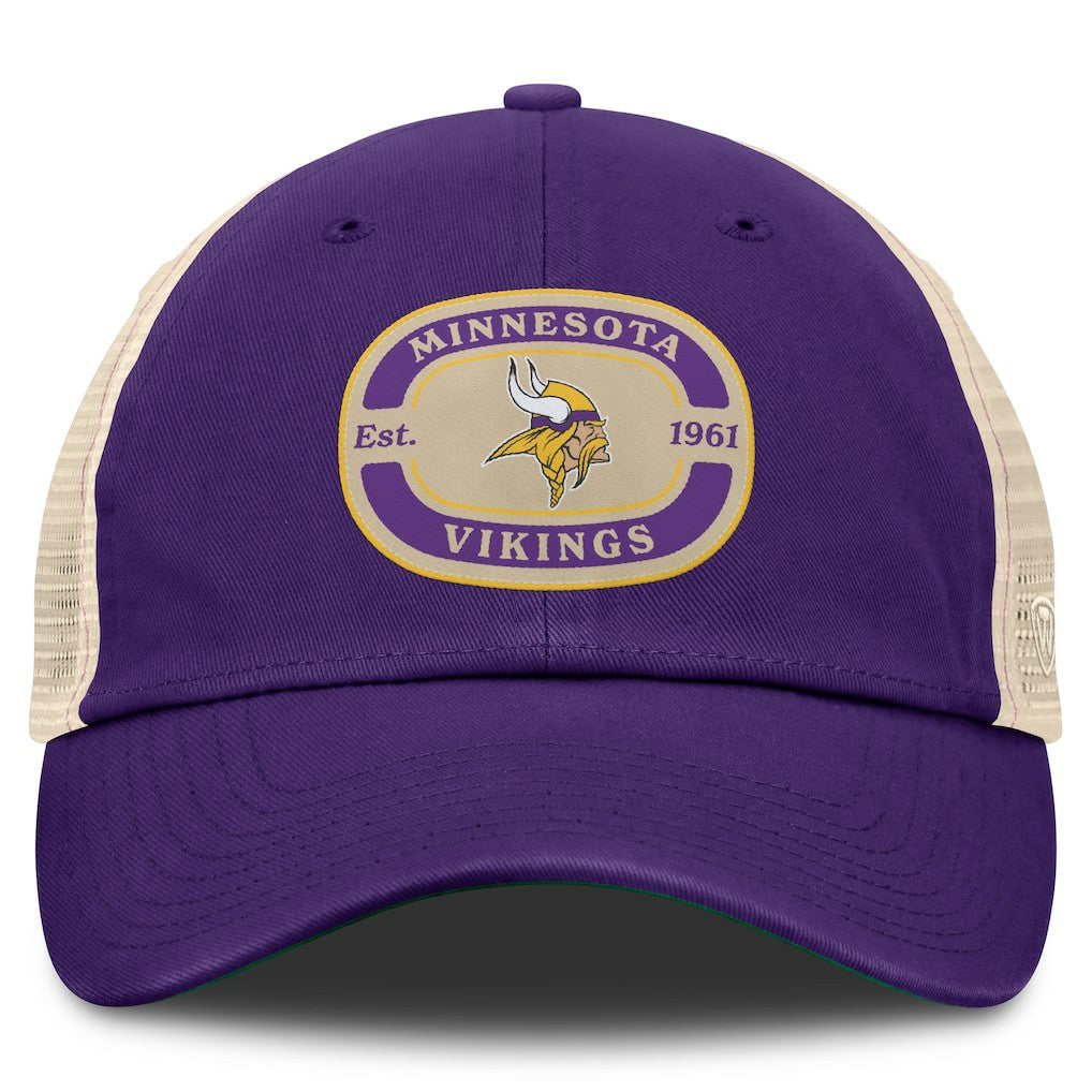 Minnesota Vikings Top of the World Team Patch Adjustable Hat Purple