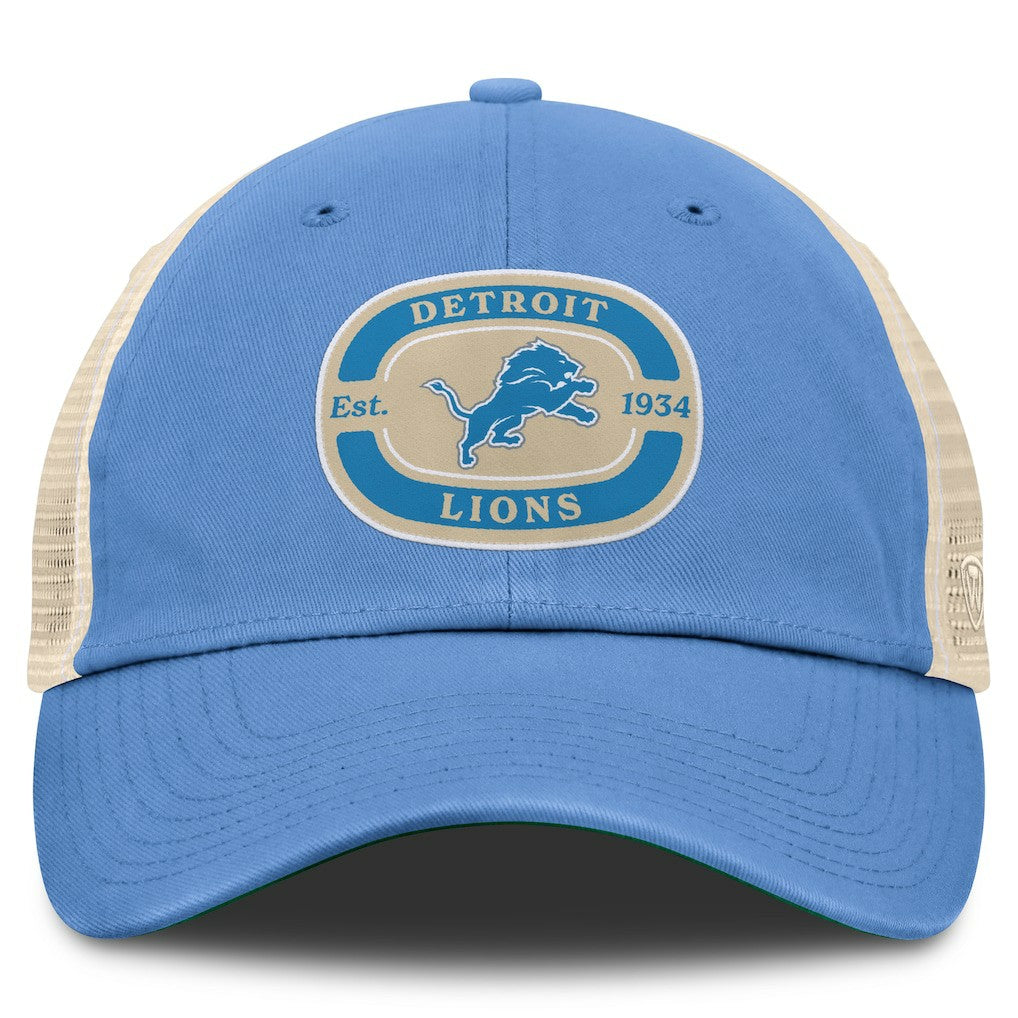 Detroit Lions Top of the World Team Patch Adjustable Hat Blue