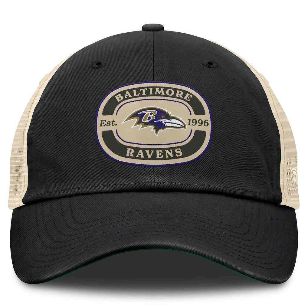 Baltimore Ravens Top of the World Team Patch Adjustable Hat Black