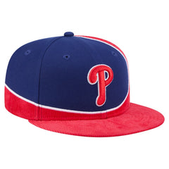 Philadelphia Phillies New Era Retro Split Corduroy Snapback Hat - Red/Royal - New Era Online