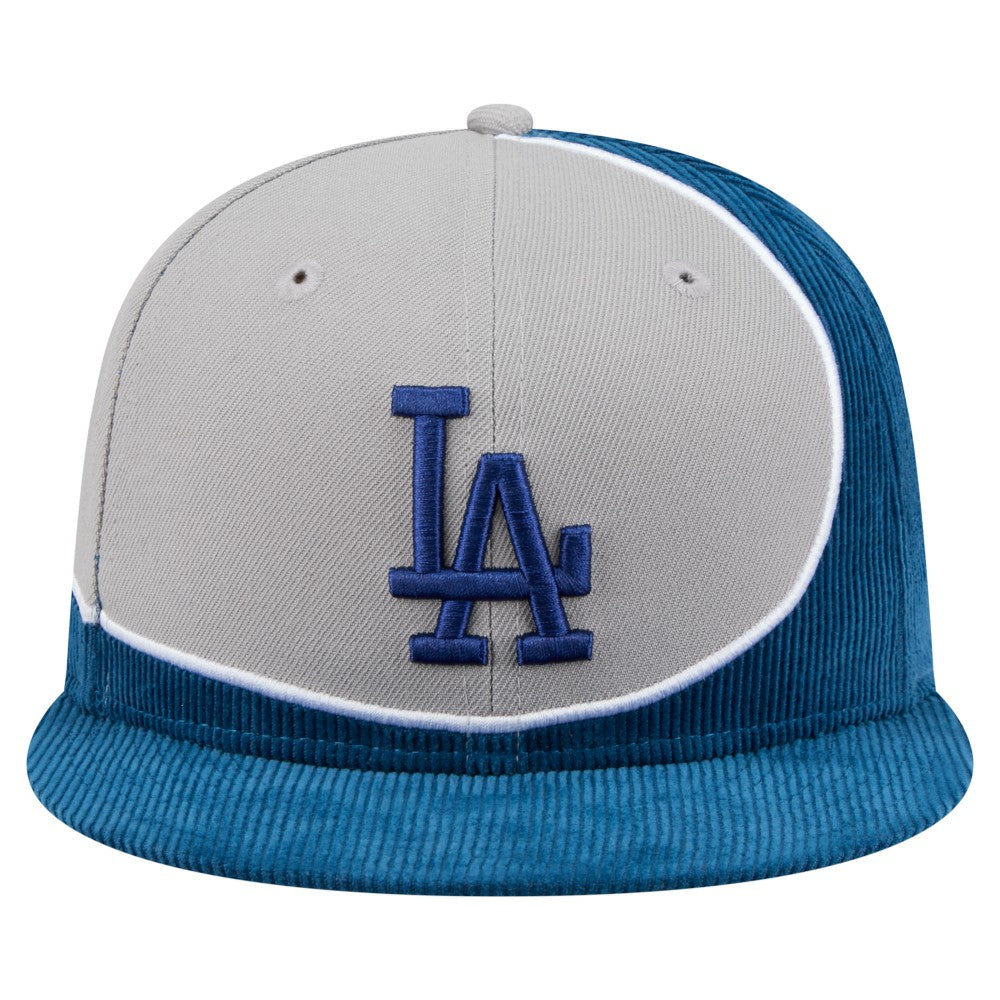 Los Angeles Dodgers New Era Retro Split Corduroy Snapback Hat - Royal/Gray - New Era on Sale