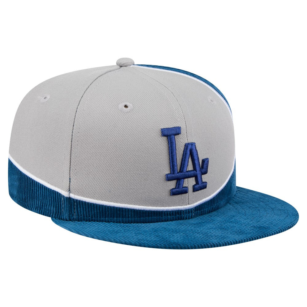 Los Angeles Dodgers New Era Retro Split Corduroy Snapback Hat - Royal/Gray - New Era on Sale