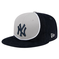 New York Yankees New Era Retro Split Corduroy Snapback Hat - Navy/Gray - New Era on Sale
