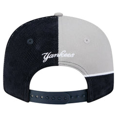 New York Yankees New Era Retro Split Corduroy Snapback Hat - Navy/Gray - New Era on Sale