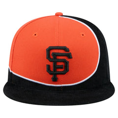 San Francisco Giants New Era Retro Split Corduroy Snapback Hat - Black/Orange - New Era on Sale