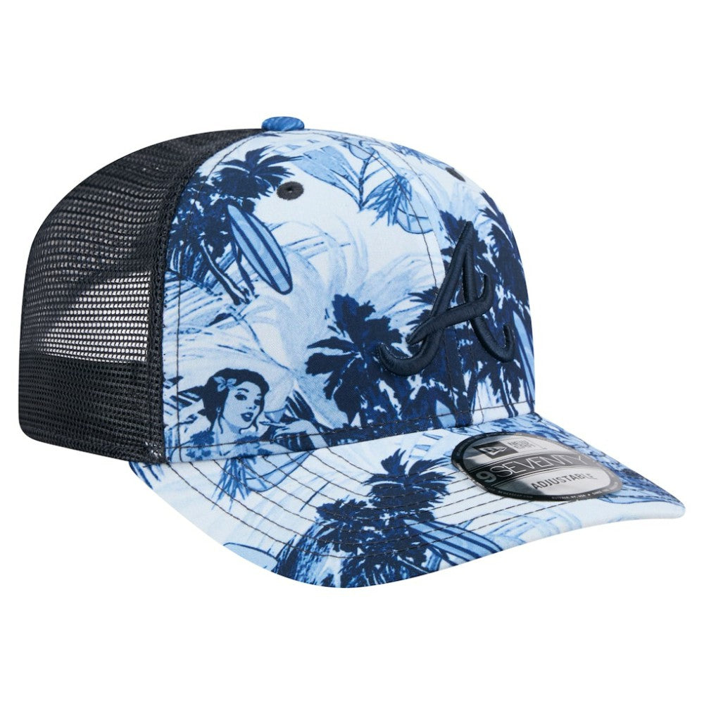 Atlanta Braves New Era Hula Trucker 9SEVENTY Adjustable Hat - Navy - New Era Online
