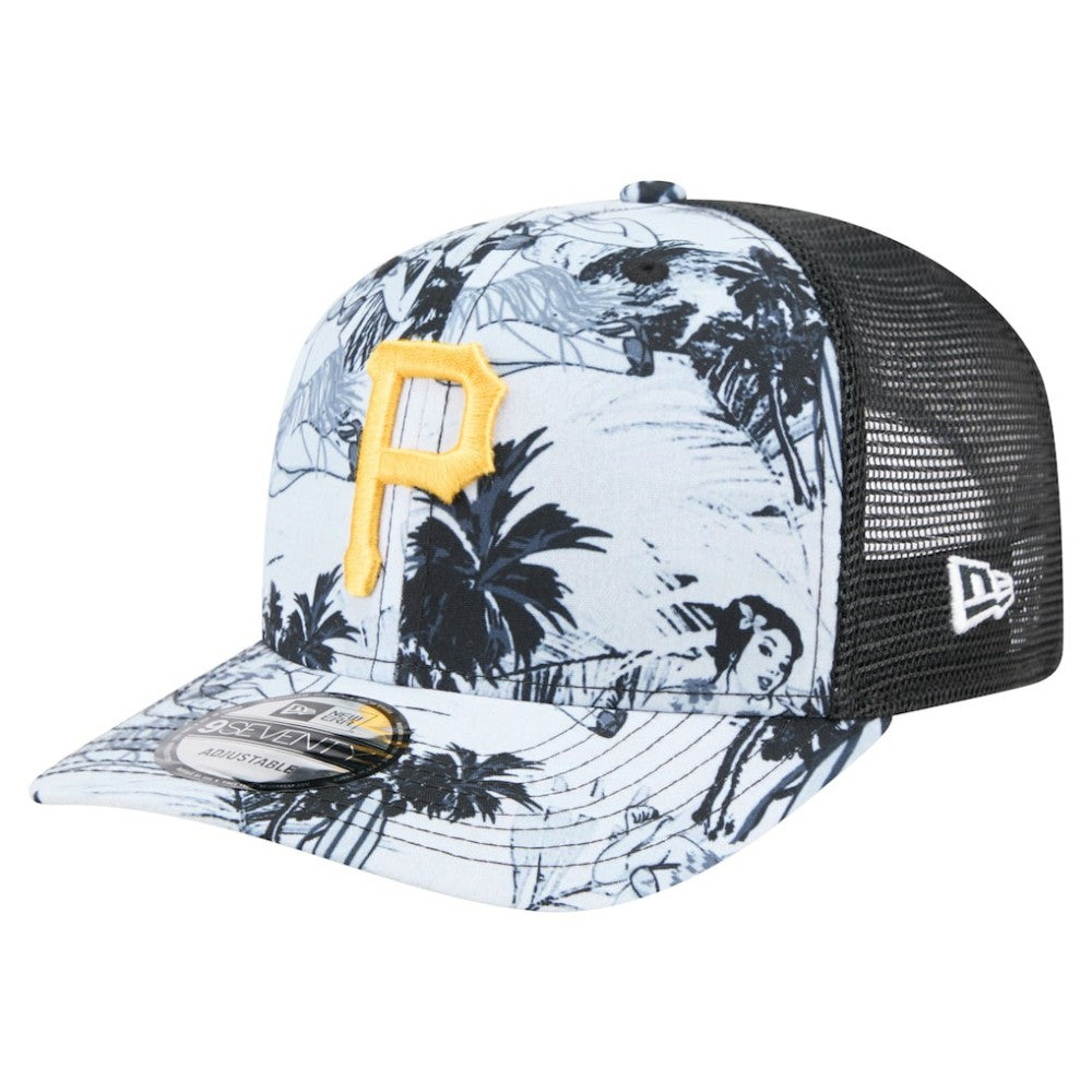 Pittsburgh Pirates New Era Hula Trucker 9SEVENTY Adjustable Hat - Black - New Era on Sale
