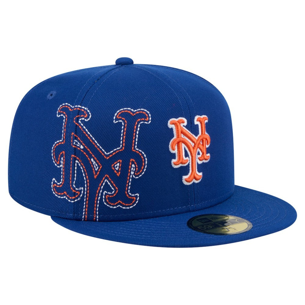 New York Mets New Era Yarn Stitch 59FIFTY Fitted Hat - Royal - New Era Discount
