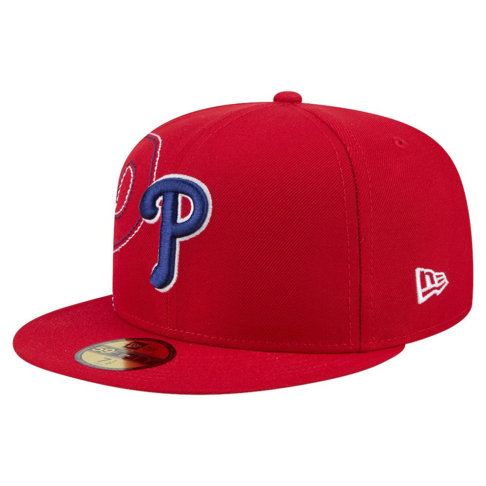 Philadelphia Phillies New Era Yarn Stitch 59FIFTY Fitted Hat - Red - New Era Online