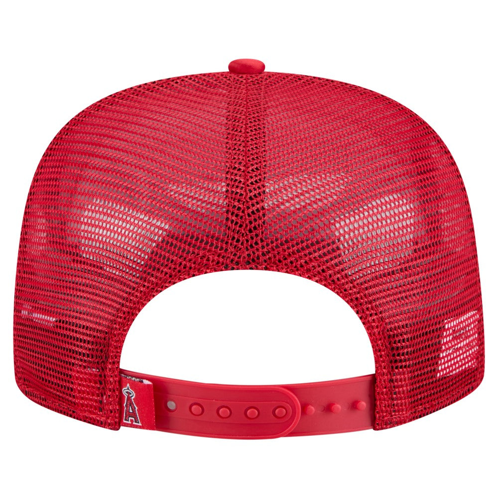 Los Angeles Angels New Era Retro Satin Script Golfer Adjustable Hat - Red - New Era Sale