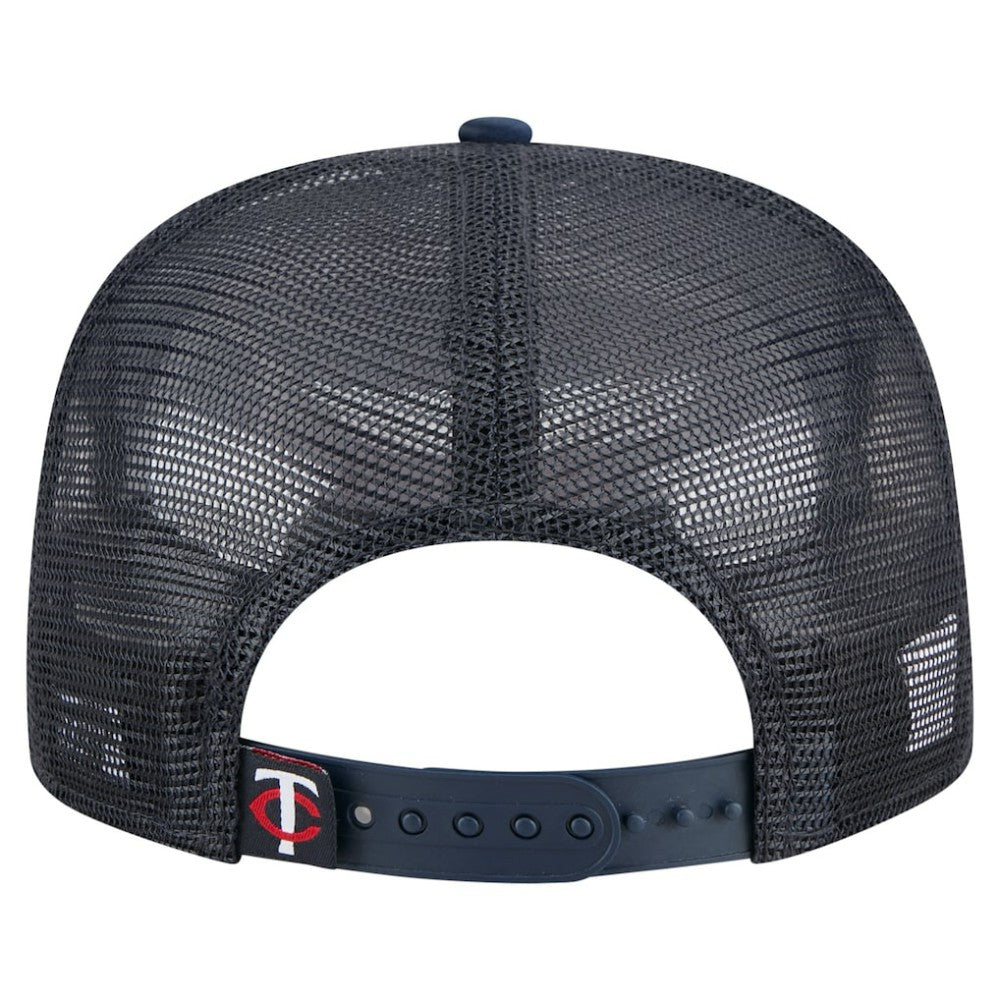 Minnesota Twins New Era Retro Satin Script Golfer Adjustable Hat - Navy - New Era Discount