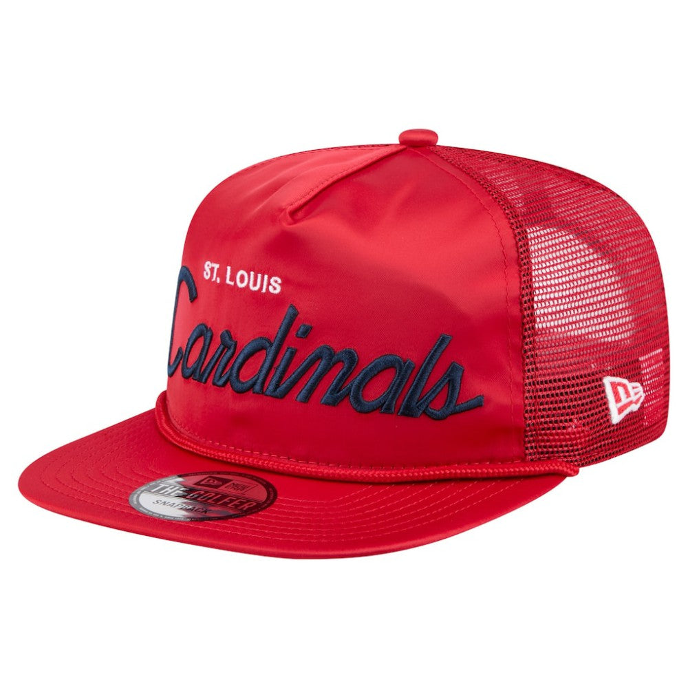 St. Louis Cardinals New Era Retro Satin Script Golfer Adjustable Hat - Red - New Era Sale