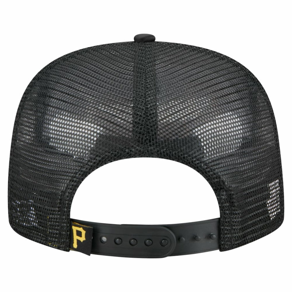 Pittsburgh Pirates New Era Retro Satin Script Golfer Adjustable Hat - Black - New Era Sale