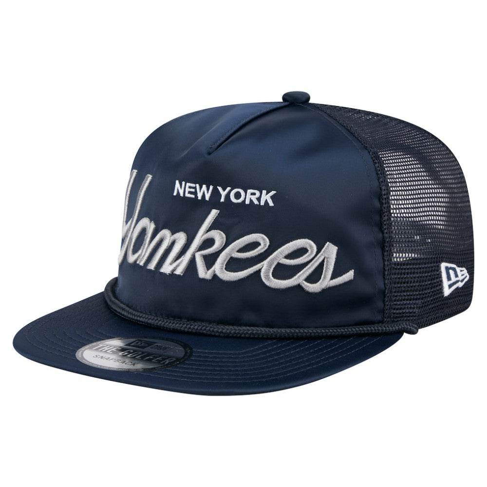New York Yankees New Era Retro Satin Script Golfer Adjustable Hat - Navy - New Era Sale