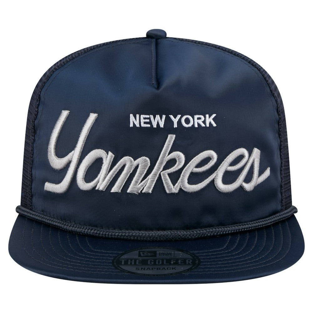 New York Yankees New Era Retro Satin Script Golfer Adjustable Hat - Navy - New Era Sale