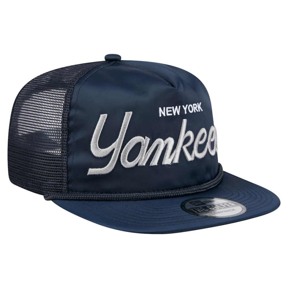 New York Yankees New Era Retro Satin Script Golfer Adjustable Hat - Navy - New Era Sale
