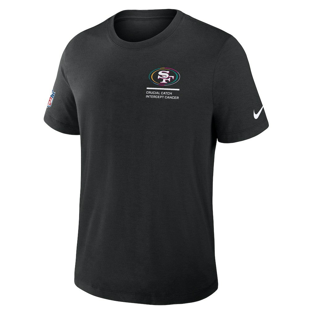 Nike San Francisco 49ers Tall 2025 NFL Crucial Catch Tri-Blend Dri-FIT T-Shirt Black