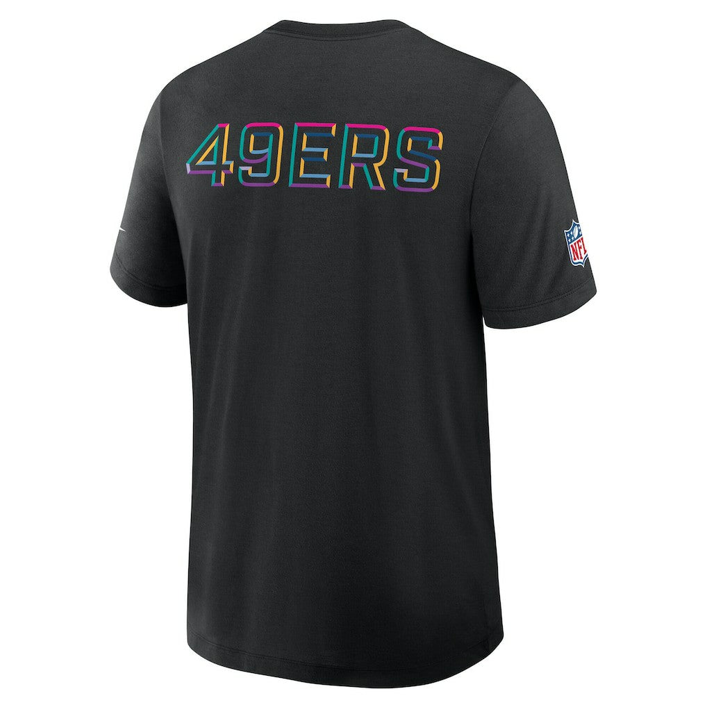 Nike San Francisco 49ers Tall 2025 NFL Crucial Catch Tri-Blend Dri-FIT T-Shirt Black
