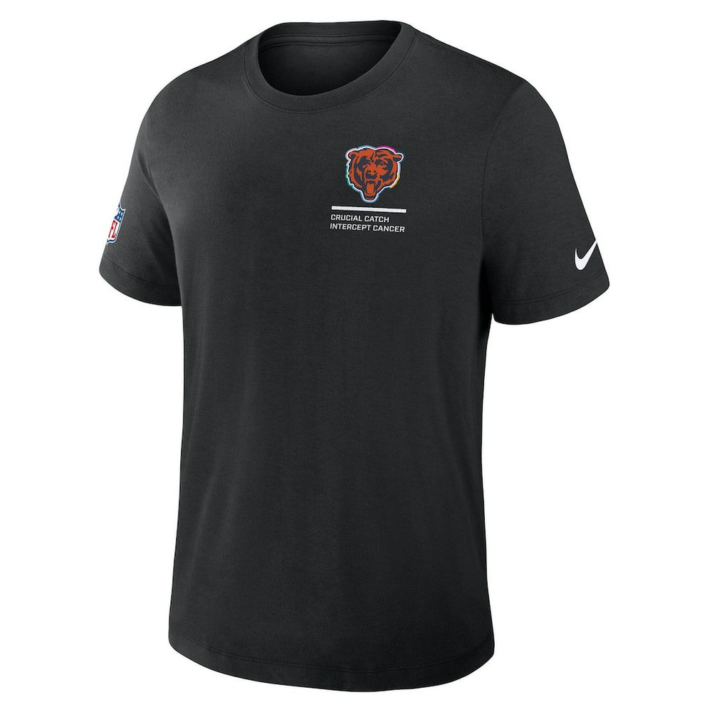 Nike Chicago Bears Tall 2025 NFL Crucial Catch Tri-Blend Dri-FIT T-Shirt Black