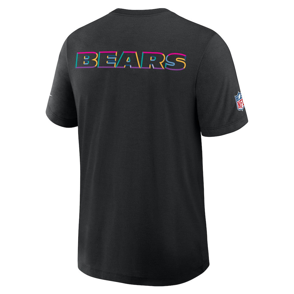 Nike Chicago Bears Tall 2025 NFL Crucial Catch Tri-Blend Dri-FIT T-Shirt Black