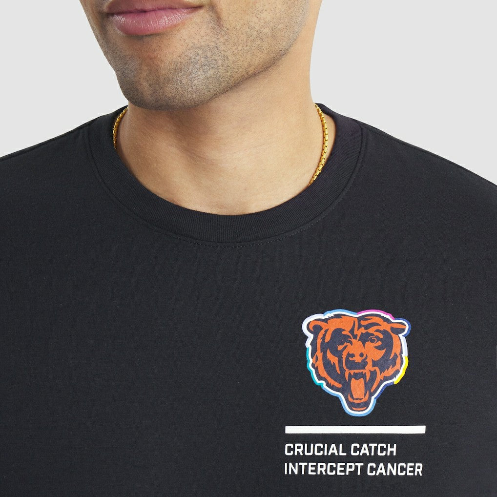 Nike Chicago Bears Tall 2025 NFL Crucial Catch Tri-Blend Dri-FIT T-Shirt Black